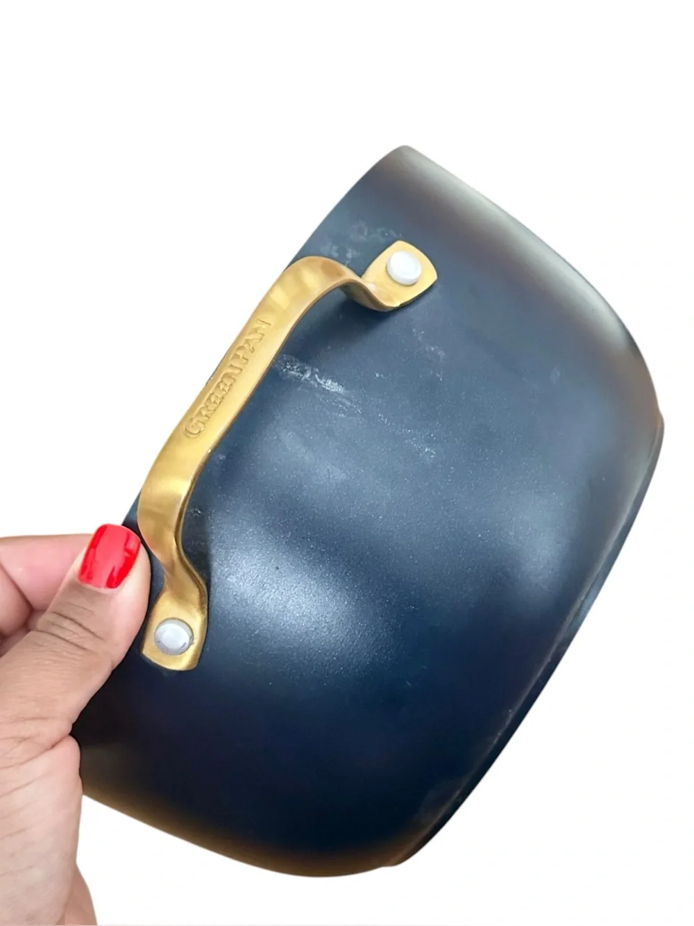 GreenPan Reserve Healthy Ceramic Nonstick Cookware Set Twilight Blue Gold
